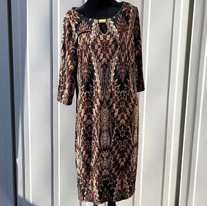 Emma & Michele Womens Dress L  Snake Pattern.